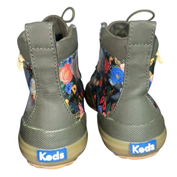 Keds x Rifle Paper Co Green Garden Party Floral Water Resistant Scout Boots - Picture 4 of 12